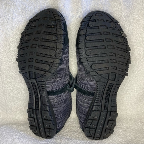 Skechers Bikers Ripples Mary Jane Shoes Womens Size 6 Textured Black 49343 EUC - Picture 8 of 13